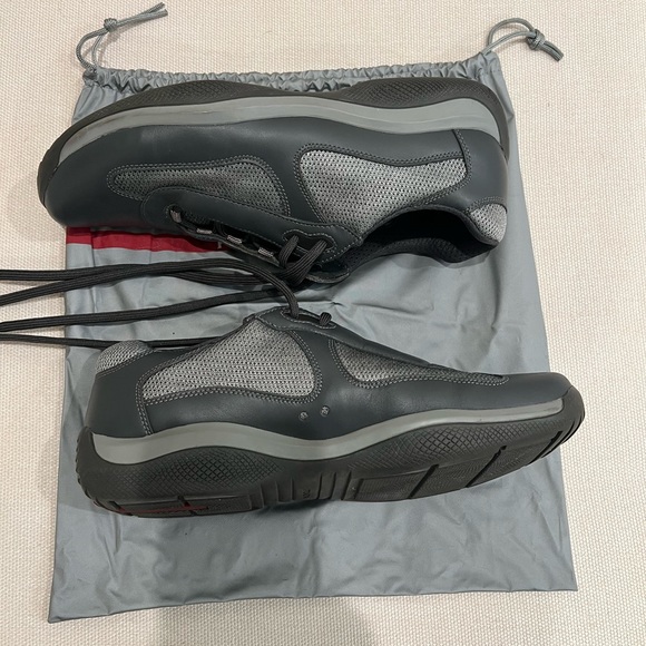 Authentic Prada America’s Cup Gray sneakers size 8.5 - Picture 3 of 11